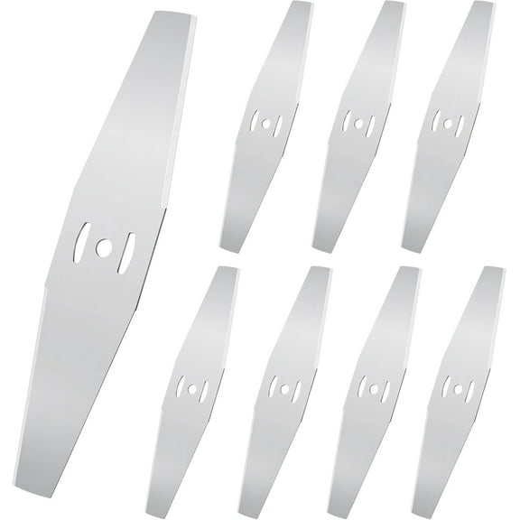 8 Pcs Mower Blades Metal Lawnmower Blades Grass Trimmer Replacement Blades Lawn Mower Saw Blade Silver