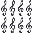thumbnail image 1 of 8 Pcs Music Notes Iron On Embroidered Applique Patch Music Embroidered Iron/Sew on Patches Applique Embroidered Repair Patch for Repair Clothing Backpacks Jeans Caps Black 3.8x1.3inch Black 8pcs, 1 of 9