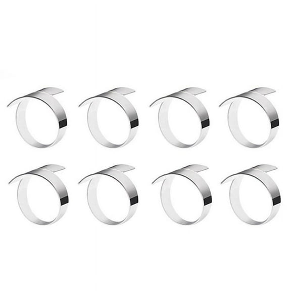 8 Pcs Napkin Rings Handcraft Dinner Table Napkin Holders Alloy Napkin Rings for Wedding Napkin Rings Banquet Festival Decoration