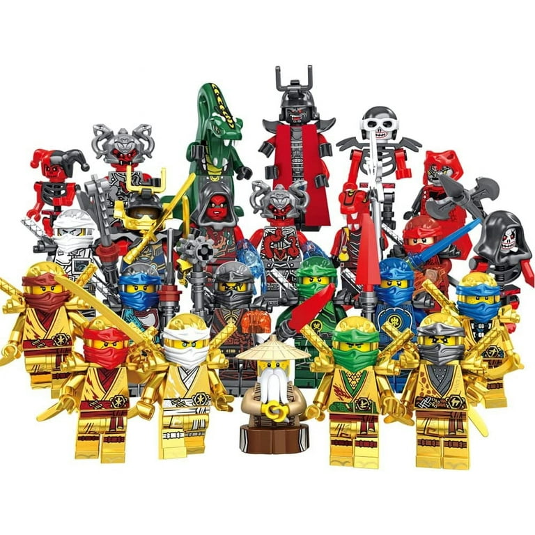24 Pcs Ninjago Minifigure Kai Jay Garmadon with Blade Cycle Ninja Lloyd Playset Building Toy Beginners Learning Set Pretend Play Ninja Gift for Preschool Kids Boys and Girls Walmart