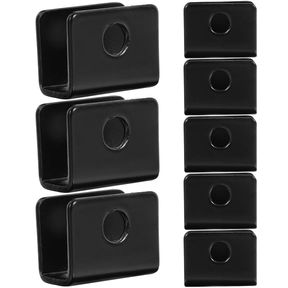 8 Pcs Noir Efuy Security Glass Clip Bracket Mounting Brackets Mirror Holders for Walls Metal Stainless Steel