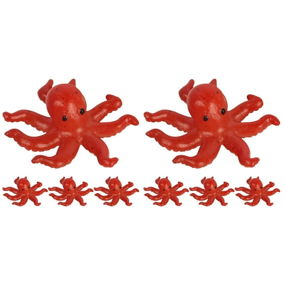 unbranded 8 Pcs Octopus Model Realistic Mini Octopus Figurine Desktop Decorative Landscaping Marine Animal