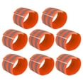 thumbnail image 1 of 8 Pcs Orange Reflective Bands for Wrist Reflective Wristbands High Visibility Cycling Riding Reflector Tape Straps, 1 of 8