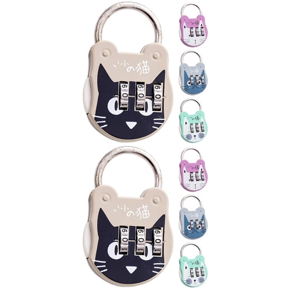 8 Pcs Pad Lock Convenient Padlock Cut Resistant Waterproof Locker Storage Cabinet Mini Suitcase Combination for Student