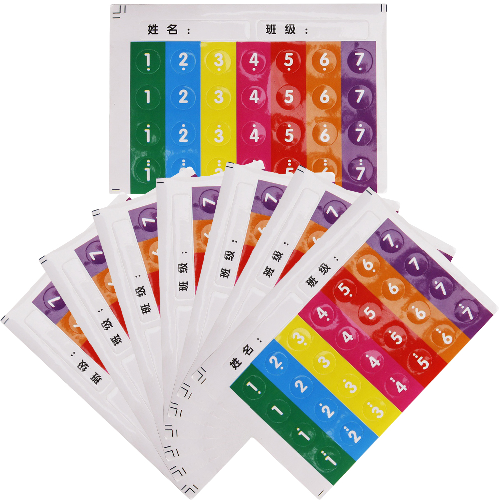 8 Pcs Pan Flute Note Stickers Instrument Notation Percussion