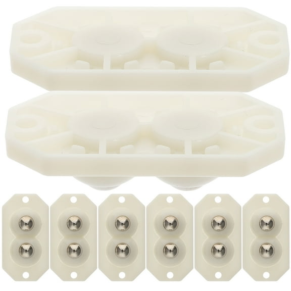 MERRYHAPY 8Pcs Kitchen Appliance Wheels White Adhesive Caster Wheels for Smooth and Quiet Movement