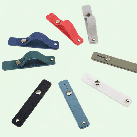 8 Pcs Phone Finger Grip Holder Cell Phone Strap Slides Flat Stander Portable Phone Grip Strap Mobile Phone Loops Bracket for All Phone Case, 8 Colors