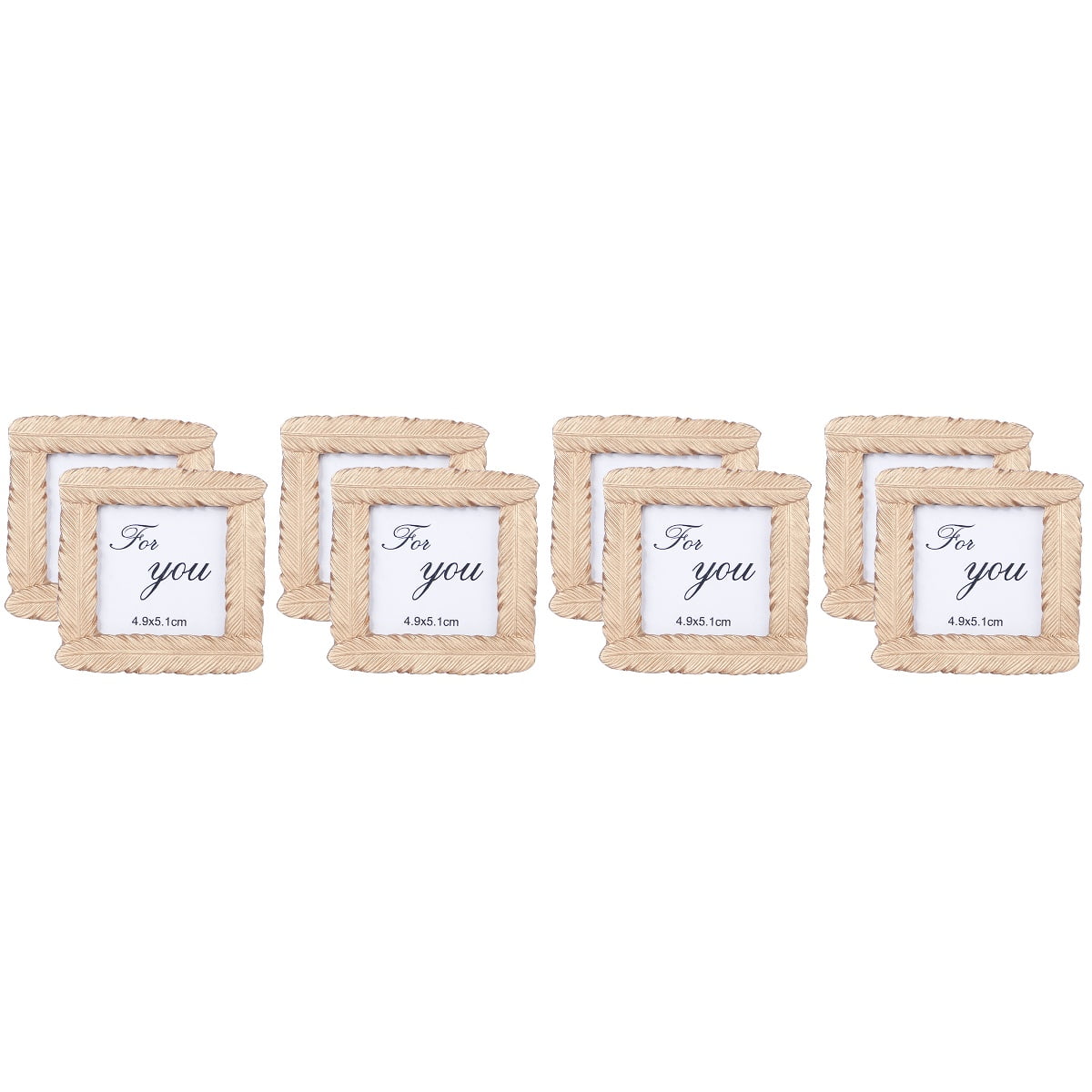 8 Pcs Photo Folder Small Frame Mini Picture Frames Bulk Gold Wedding