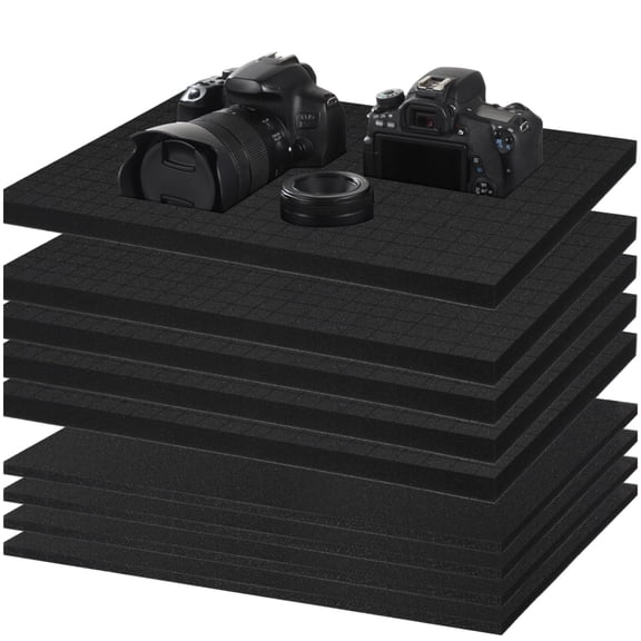 8 Pcs Pick And Pluck Foam Inserts, Customizable Foam Sheets With Bases, Protective Cubed Foam For Cases, Toolboxes, Drawer Organizers, Cameras, Moving Transport