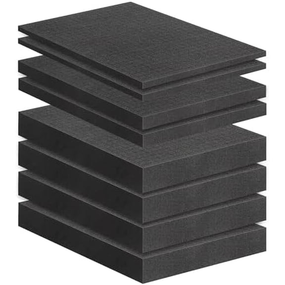 8 Pcs Pick and Pluck Foam Sheets - 3 Sizes, Pre-Cubed, Polyethylene for Crafts, Toolboxes, Storage