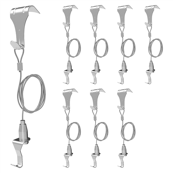 8 Pcs Picture Rail Hanging System,Picture Hooks Molding Hangers