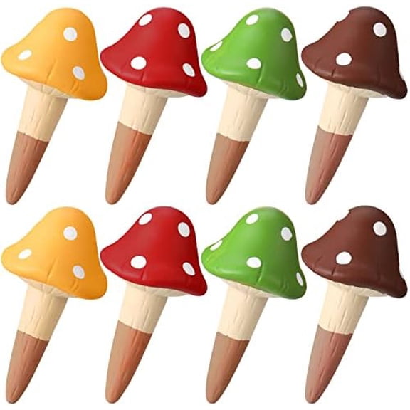 8 Pcs Plant Self Watering Spikes Mushroom Watering Globes Planter Insert Terracotta Plant Watering Devices Automatic Self Water Stakes Garden Waterer for Indoor Outdoor$$Garden & Patio