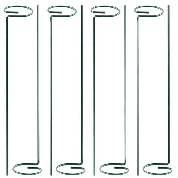 8 Pcs Plant Support Stakes, Adjustable Metal Plant Support Poles for Indoor and Outdoor Plants, Green Half-Round Flower Support for Orchids, Roses, and Vines