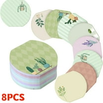 8 Pcs Plant Theme Cute Fishbowl Note Pad Color Sticky Funny Note Pad List Stylish Practical Cute Notepads for Office Home Supplies, 50 Sheets Per Piece(Plant)