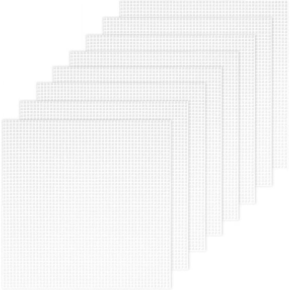 8 Pcs Plastic Canvas Sheets White Mesh Canvas Sheets Rectangle Crochet Screen for Embroidery Acrylic Yarn Crafting Knit and Crochet Projects 11.811.8 Inch