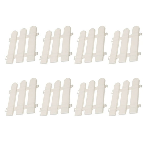8 Pcs Plastic Garden Fence Decorations Planters Outdoor DIY Landscaping Edging Scene Adornment The