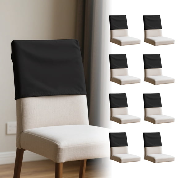 8 Pcs Polyester Chair Back Cover Elastic Backrest Slipcover Universal Chair Back Protective Cover for Home and Outdoor Use
