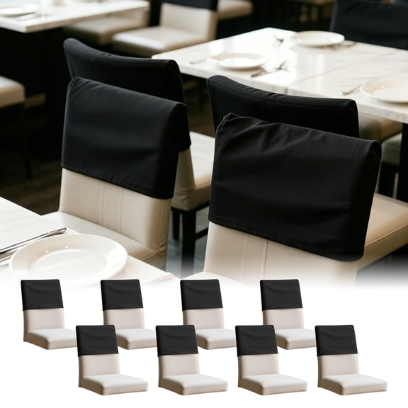 8 Pcs Polyester Chair Back Cover Elastic Backrest Slipcover Universal Chair Back Protective Cover for Home and Outdoor Use