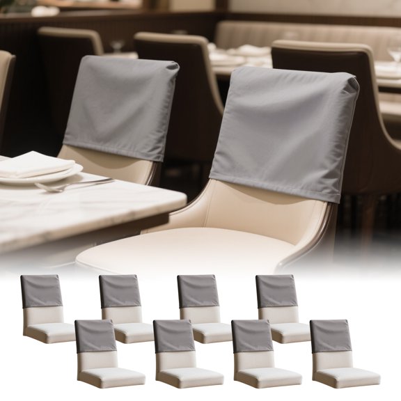 8 Pcs Polyester Chair Back Cover Elastic Backrest Slipcover Universal Chair Back Protective Cover for Home and Outdoor Use
