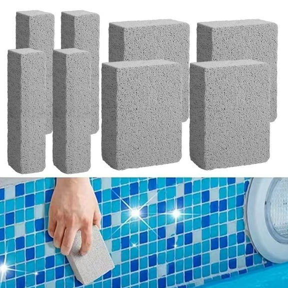 8 Pcs Pool Pumice Stone Set: Effective Cleaning for Tiles, Grout & More!