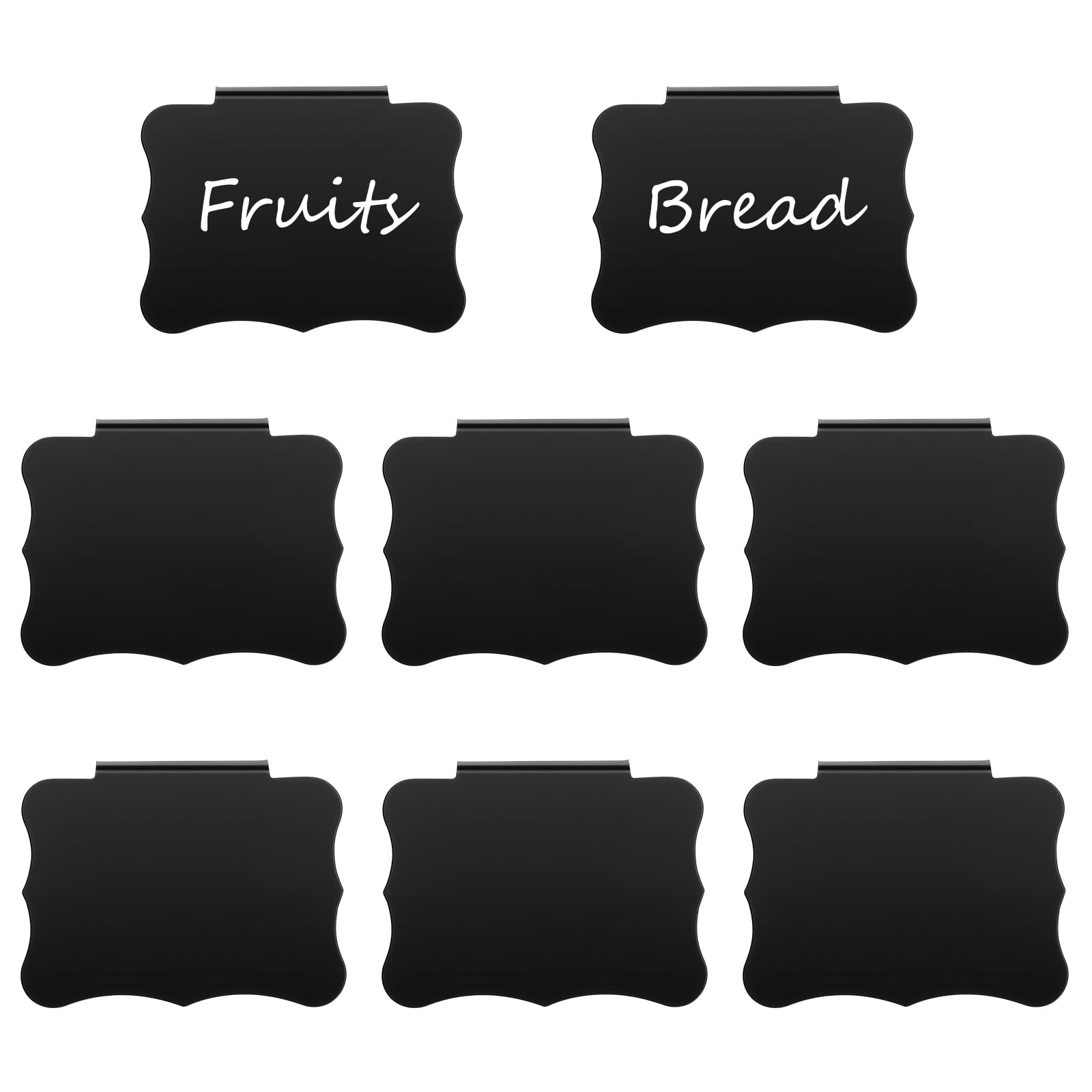 8 Pcs Price Tag Holder Clip on Label Sign Storage Baskets Labels for