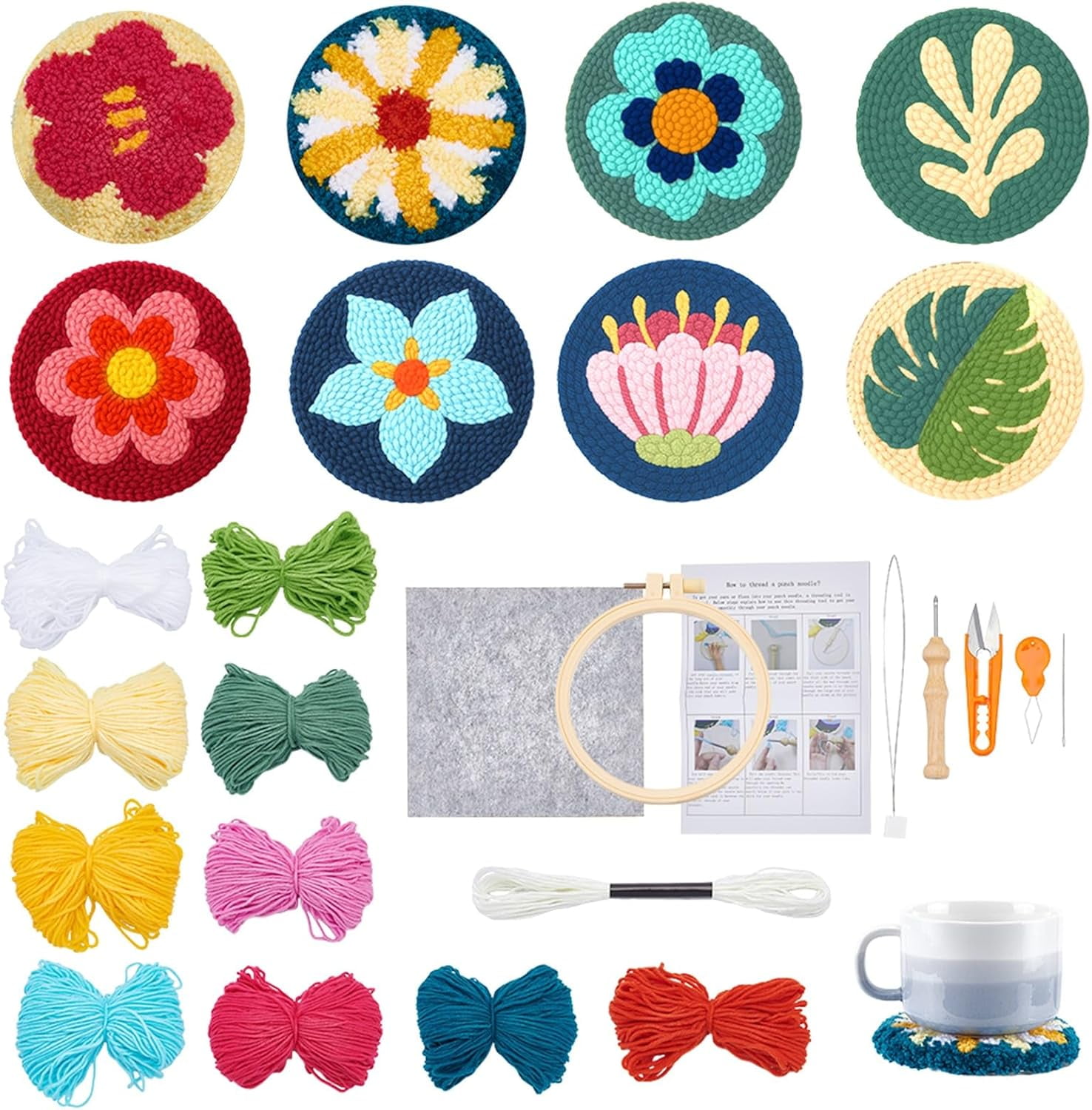 8 Pcs Punch Needle Kit for DIY