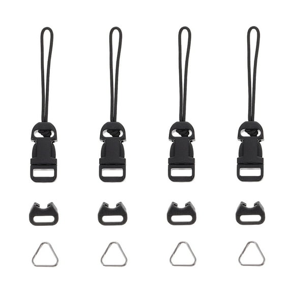 8 Pcs Hook Camera Strap Buckle Camera Strap Connector 8.00X1.50X0.30CM Black