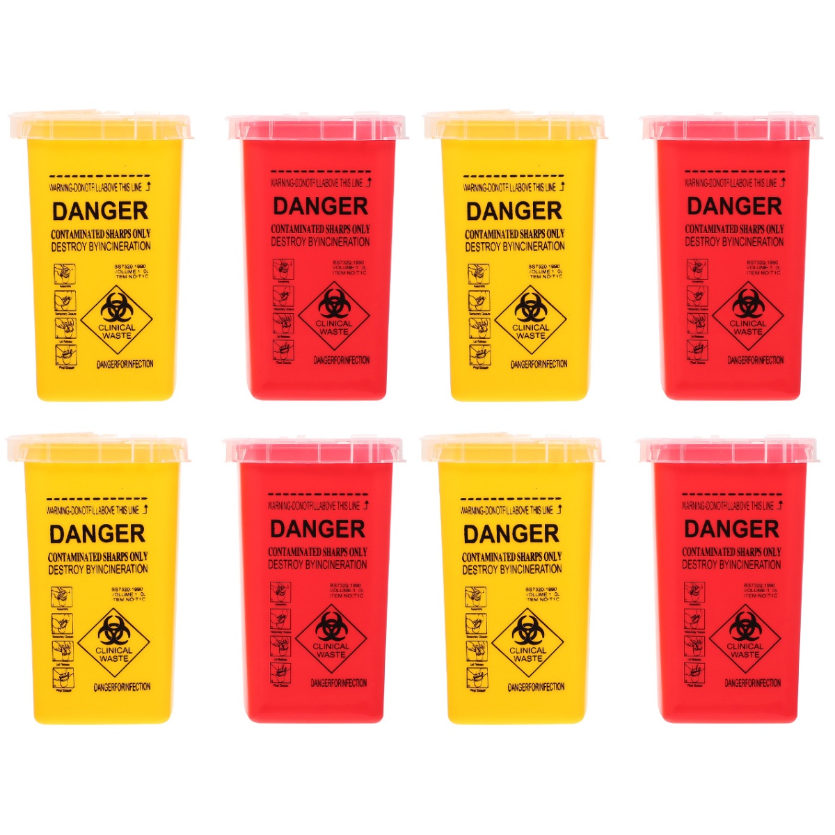 8 Pcs Razor Blades for Men Container Sharps Containers for