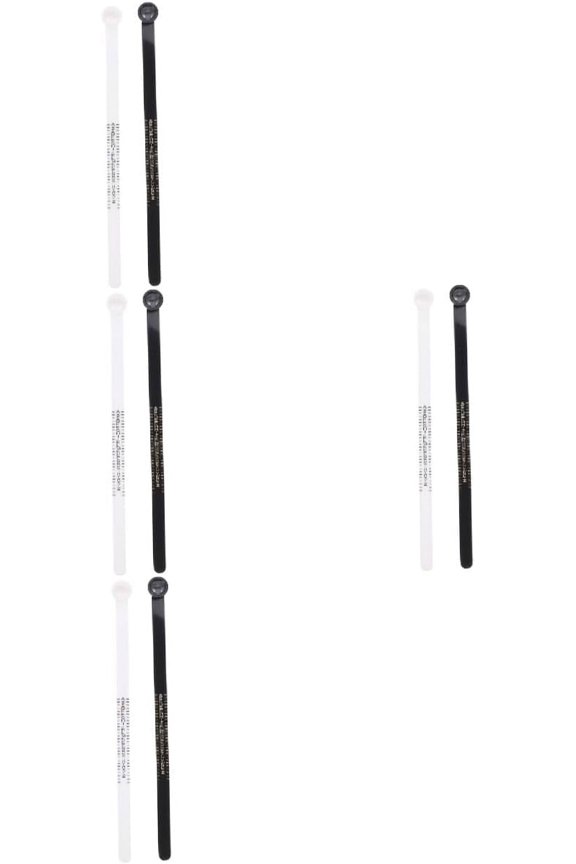 8 Pcs Ring Measurement Plastic Jewels Black Rings Finger Sizer Measuring Tool Men and Women Mandrel