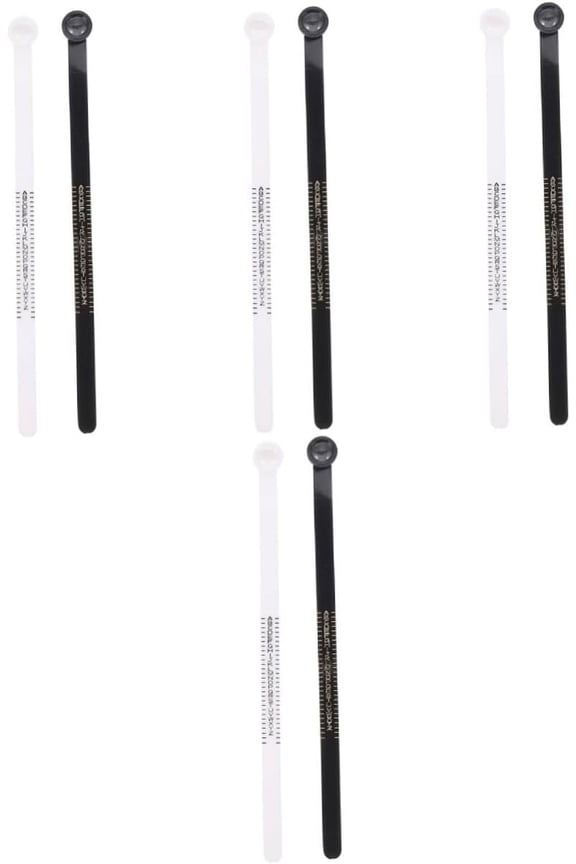 8 Pcs Ring Measurement Ring Size Guide Black Rings Ring Size Ruler Finger Measurer Ring Sizer Adjuster for Loose Rings Ring Adjuster Men and Women Plastic Tightener Jewelry