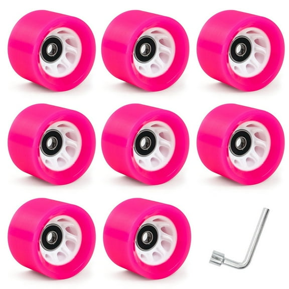 8 Pcs Roller Skate Wheels 58*39mm for Double-Row Roller Skates Quad Skateboard