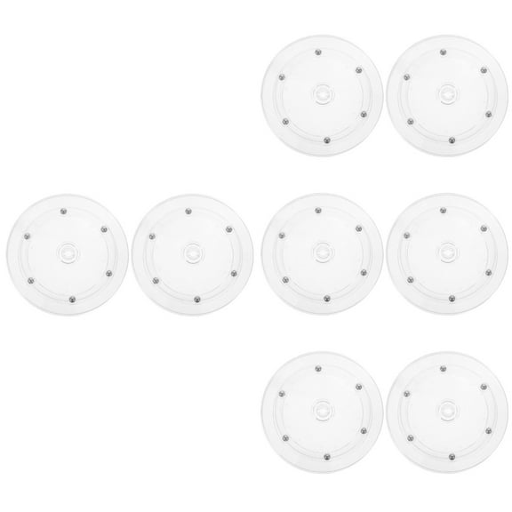 8 Pcs Rotating Tray Turntable Kitchen Turntable Countertop Turntables Transparent Display Turntable