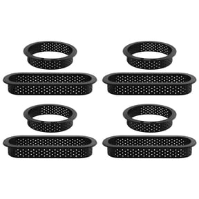 8 Pcs Round & Oval Tart Rings Heat- Perforated Cake Mousse Ring Non Stick Bakeware Mini Cake Mold Cake Rings