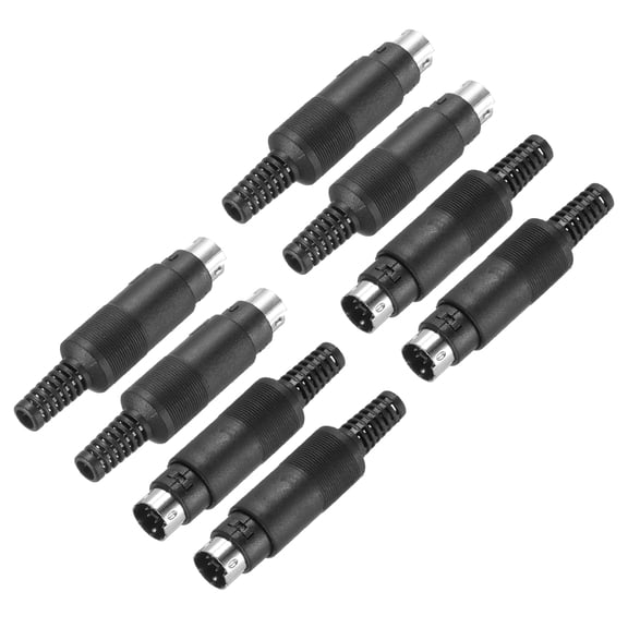 8 Pcs S-Video DIN Mini Male Socket 7 Pin Signal Transmission Mini Din Plug Mini Din Connector(PS/2 Plug)