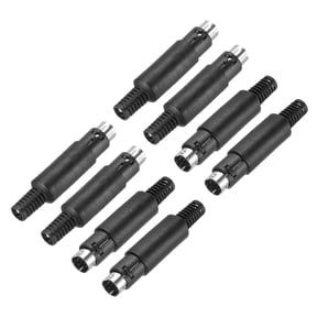 8 Pcs S-Video DIN Mini Male Socket 8 Pin Signal Transmission Mini Din Plug Mini Din Connector(PS/2 Plug)