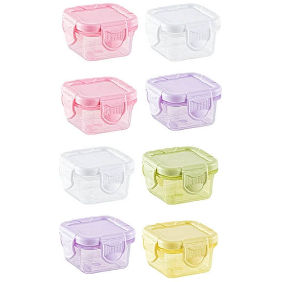 8 Pcs School Lunch Containers Dipping Sauce Cup Bowls for Restaurant Children's Food Supplement Box with Cover