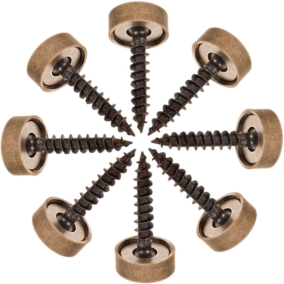 8 Pcs Screw Decorative Cap Decorative Mirror Screws with Caps Screw Covers Metal Screws Decorative