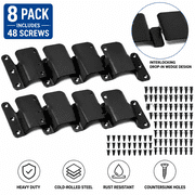 8 Pcs Sectional Couch Connectors 3.1"x2.5" Metal Interlocking Sofa Brackets Heavy Duty Furniture Clips with 48 Screws