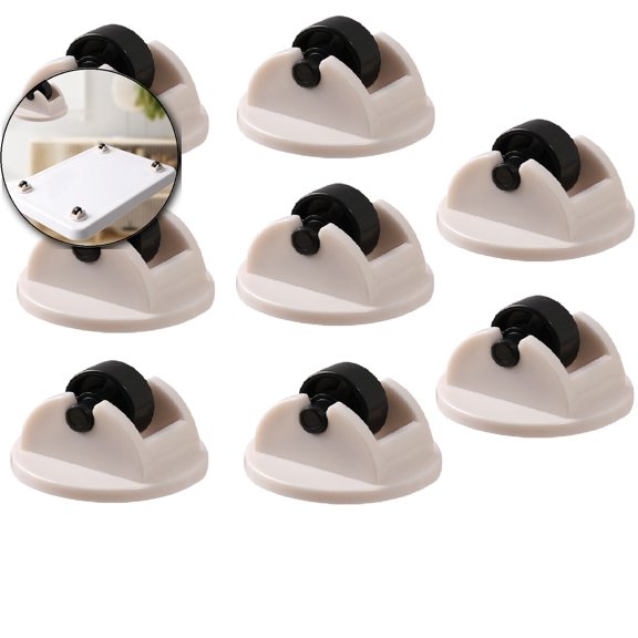 8 Pcs Self Adhesive Caster Wheels Low-Profile Rollers, Mini Fixed Wheels Caster for Furniture Legs, Kitchen Appliances, Storage Bins, Trash Can & Mop Bucket