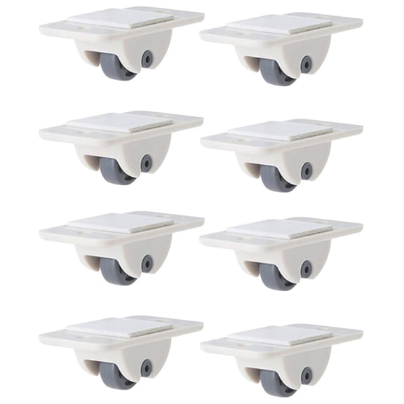 8 Pcs Self Adhesive Casters Wheels for Storage Box Trash Can Single Direction Non-Swivel Casters No Drilling