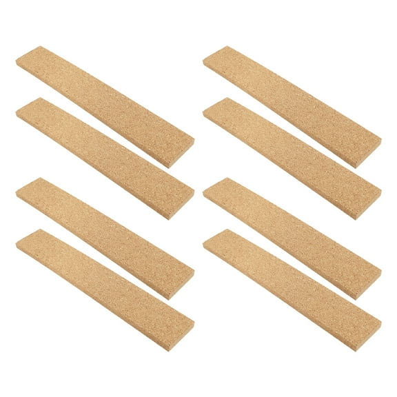 FELTECHELECTR Cork Announcement Board Strips Natural Frameless 8Pcs 12*2in