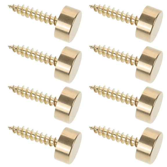 8 Pcs Self-tapping Screw Cap Copper Decorative Screws Mirror Screws Screws Decorative Cap Golden