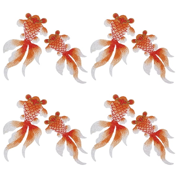 8 Pcs Sew on Appliques Coral Color Embroidery Cloth Patches 2 Sizes Computerized Embroidery Sewing Patch Shaped Patch Decorative Repair