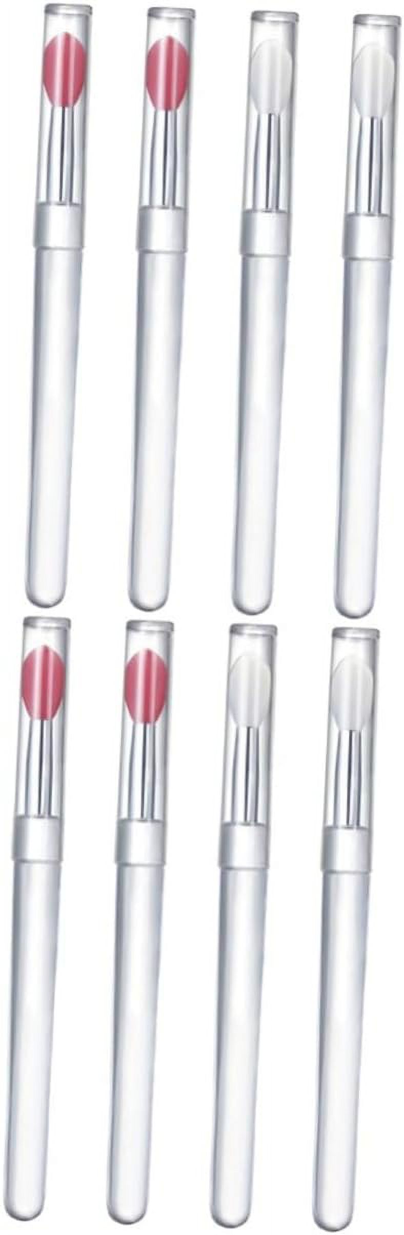 8 Pcs Silicone Lip Brush with Lid Lip Brush with Cap Silicone Lip Mask