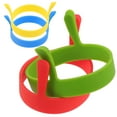 thumbnail image 1 of FENGGUIQU Nonstick Egg Rings Cooking Egg Molds Blue 1 Set, 1 of 6