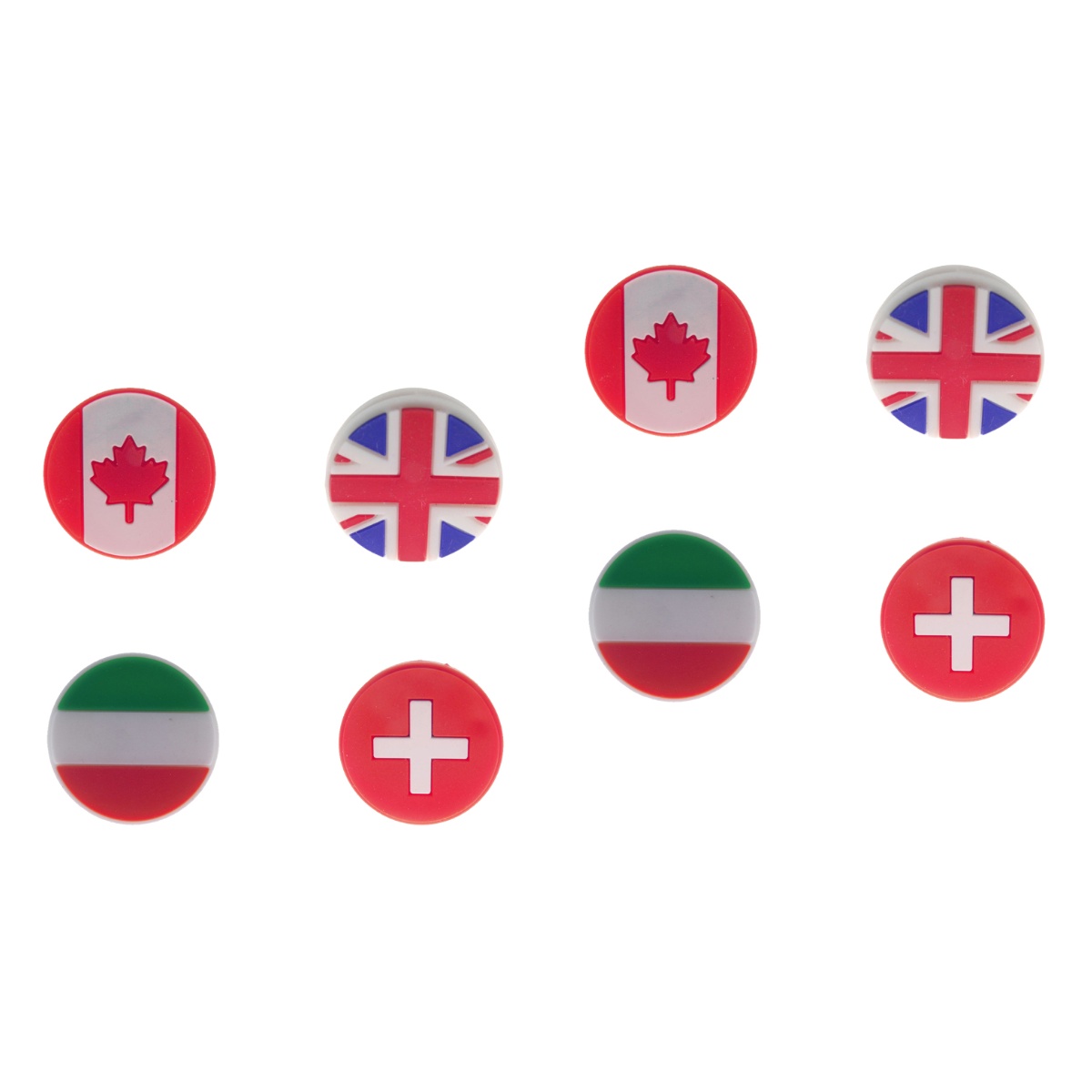 8 Pcs Silicone Tennis Racket Vibration Dampeners Flag Pattern Tennis