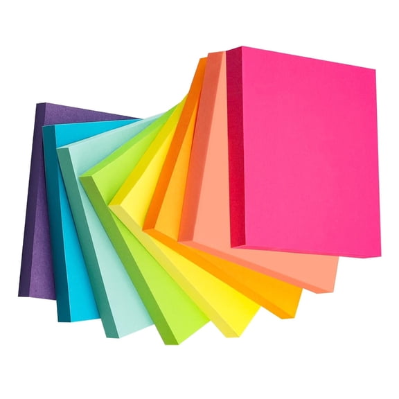 8 Pcs Simple Memo Pad Adhesive Stickier Note Colorful Notepads for Student