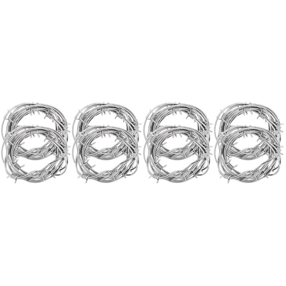 8 Pcs Simulation Wire Chain Barbed Wires Prop Adornment Deguisement Halloween Decor Party