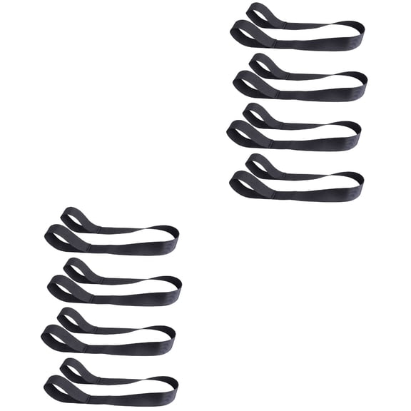 WEUVEB Ski Straps for Carrying Adjustable Shoulder Sling Leash Black 8Pcs