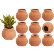 8 Pcs Small Mini Clay Pots,Happon 0.6 Inch Terracotta Pot Small Flower Pot for Crafts Doll House,Flower Pots for DIY Garden Plants and Office Desktop Windowsill Decoration